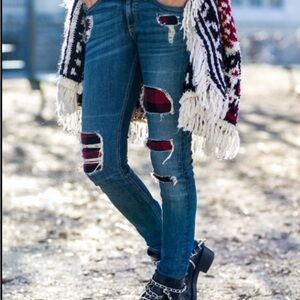 RAG & BONE: The Skinny in Sloane Plaid Repair - Size 29
